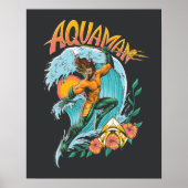 Aquaman und Trident Rising Surf Graphic Poster (Vorne)