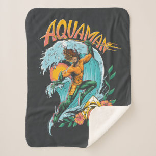 Aquaman und Trident Rising Surf Graphic Sherpadecke