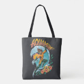 Aquaman und Trident Rising Surf Graphic Tasche (Rückseite)