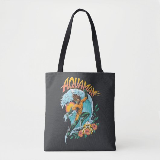 Aquaman und Trident Rising Surf Graphic Tasche (Vorderseite)