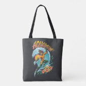 Aquaman und Trident Rising Surf Graphic Tasche (Rückseite)