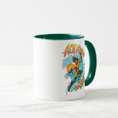 Aquaman und Trident Rising Surf Graphic Tasse (VorderseiteRechts)