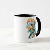 Aquaman und Trident Rising Surf Graphic Tasse (VorderseiteRechts)