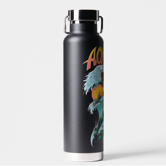 Aquaman und Trident Rising Surf Graphic Trinkflasche (Vorne)