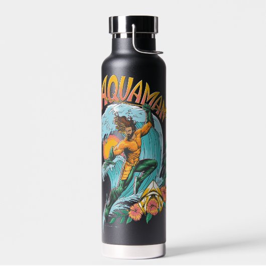 Aquaman und Trident Rising Surf Graphic Trinkflasche (Links)