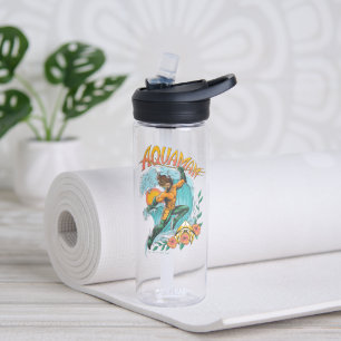 Aquaman und Trident Rising Surf Graphic Trinkflasche