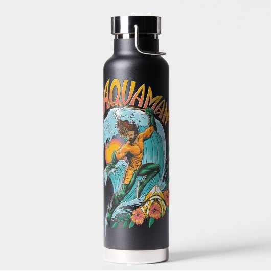 Aquaman und Trident Rising Surf Graphic Trinkflasche (Links)