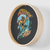 Aquaman und Trident Rising Surf Graphic Uhr (Winkel)