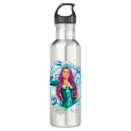 Aquaman | Xebel Princess Mera Hexagonal Graphic Edelstahlflasche (Vorderseite)