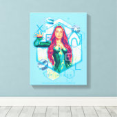 Aquaman | Xebel Princess Mera Hexagonal Graphic Leinwanddruck (Insitu (Holzboden))