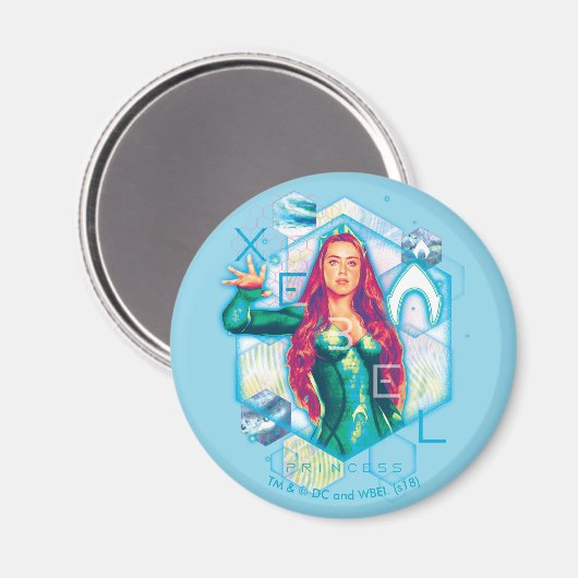 Aquaman | Xebel Princess Mera Hexagonal Graphic Magnet (Vorderseite/Rückseite)