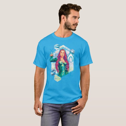 Aquaman | Xebel Princess Mera Hexagonal Graphic T-Shirt (Vorne ganz)