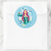 Aquaman | Xebel Prinzessin Mera Hexagonal Graphic Runder Aufkleber (Tasche)
