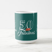 Aquamarin 50 und fabelhafte Geburtstagsparty Kaffeetasse (Mittel)