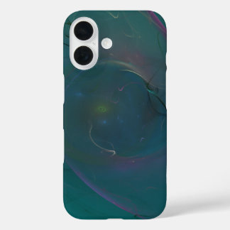 Aquamarin abstrakt iPhone 16 hülle