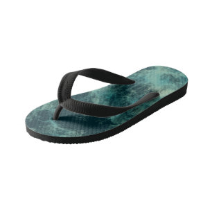 Aquamarin Abstrakt Kinderbadesandalen