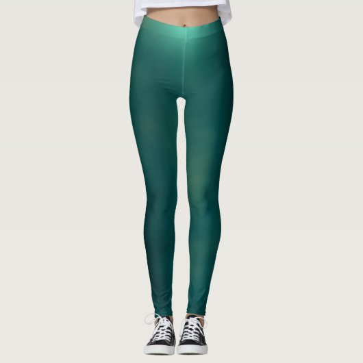 aquamarin Abstrakt Leggings (Vorderseite)