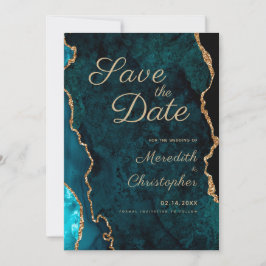 Aquamarin Agate Foto Hochzeit Sichern Sie das Datu Save The Date