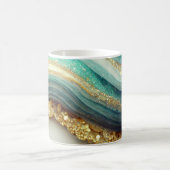 Aquamarin Agate Geode Stone Kaffeetasse (Mittel)