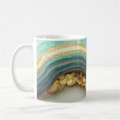 Aquamarin Agate Geode Stone Kaffeetasse (Links)