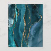 Aquamarin Agate Imitats Foil Flyer (Hinten)