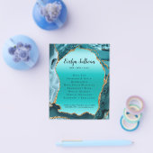 Aquamarin Agate Imitats Foil Flyer (Einzeln)