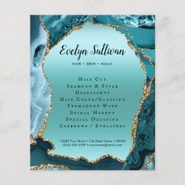 Aquamarin Agate Imitats Foil Flyer