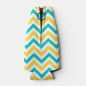 Aquamarin, Ananas, Welch großes Zickzack ZigZag-Mu Flaschenkühler (Rückseite)