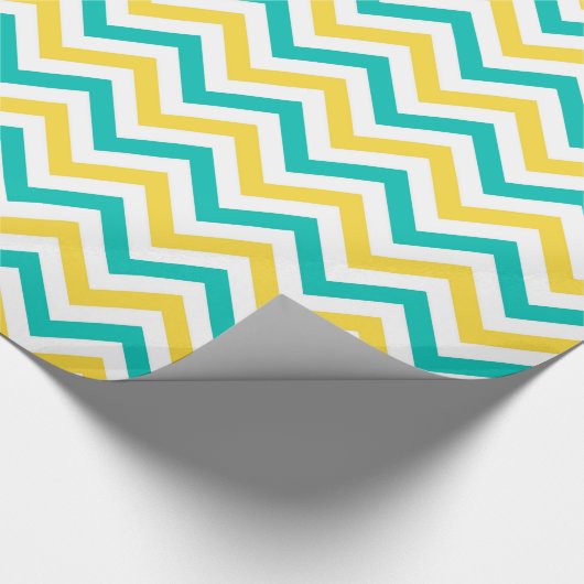Aquamarin, Ananas, Welch großes Zickzack ZigZag-Mu Geschenkpapier (Ecke)