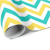 Aquamarin, Ananas, Welch großes Zickzack ZigZag-Mu Geschenkpapier (Rolleneckpunkt)