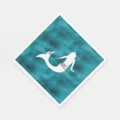 Aquamarin Aqua Blue Glitzer Sparkle Meerjungfrau Serviette (Ecke)