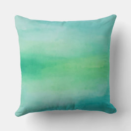 Aquamarin Aqua Blue Green Abstrakt Throw Kissen