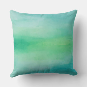 Aquamarin Aqua Blue Green Abstrakt Throw Kissen