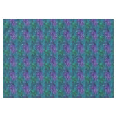 Aquamarin Aqua Lila Mermaid Sparkasse Tischdecke (Vorderseite (Horizontal))