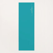 Aquamarin & Aqua | Monogramm der Aquarellfarben-Bl Yogamatte (Rückseite)