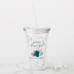 Aquamarin & Aqua Rose Hochzeit  Wasserpark Califor Acryltrinkbecher