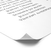 Aquamarin auf der White 10 Table Wedding Seating C Poster (Ecke)