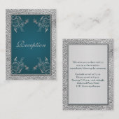 Aquamarin auf der Zinnenverschlusskarte Begleitkarte (Vorne/Hinten)