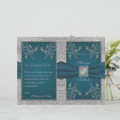 Aquamarin auf Pewter Wedding (Stehend Vorderseite)