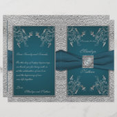 Aquamarin auf Pewter Wedding (Vorne/Hinten)