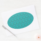 Aquamarin Awareness Ribbon Custom Art Sticker Deck (Umschlag)