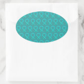 Aquamarin Awareness Ribbon Custom Art Sticker Deck (Tasche)