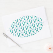 Aquamarin Awareness Ribbon Custom Art Sticker Deck (Umschlag)