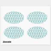 Aquamarin Awareness Ribbon Custom Art Sticker Deck (Blatt)