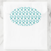 Aquamarin Awareness Ribbon Custom Art Sticker Deck (Tasche)