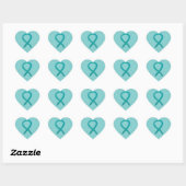 Aquamarin Awareness Ribbon Custom Art Sticker Deck (Blatt)