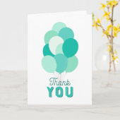 Aquamarin Balloons Vielen Dank Karte (Gelbe Blume)