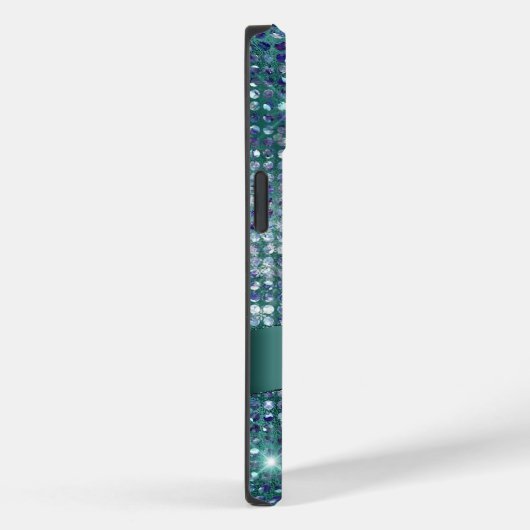 Aquamarin Banner Sparkle Blue Gem Glam Case-Mate iPhone Hülle (Rückseite / Rechts)
