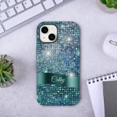 Aquamarin Banner Sparkle Blue Gem Glam Case-Mate iPhone Hülle