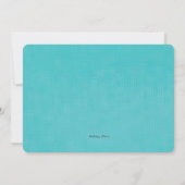 Aquamarin Beach Tropical Party Einladung (Rückseite)